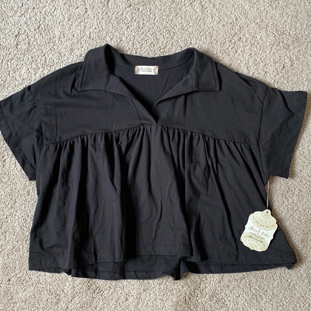 NWT Altard State cropped collared shirt size medium